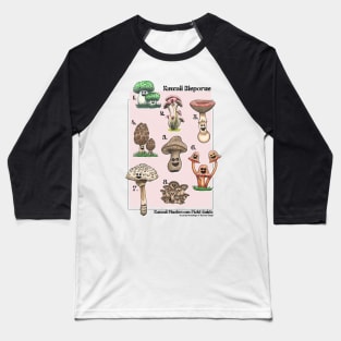 Kawaii Bosporus Mushroom Field Guide Baseball T-Shirt